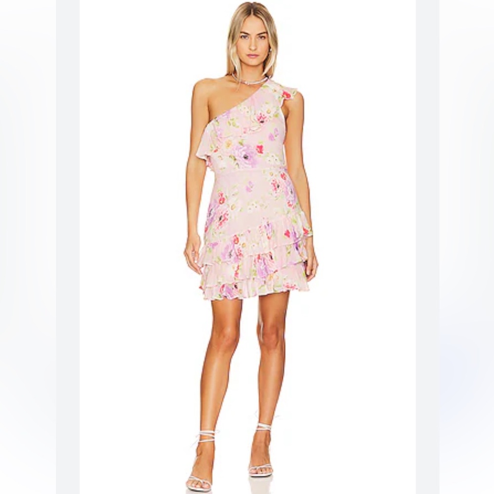 NWT Yumi Kim Skylar One Shoulder Ruffled Dress
